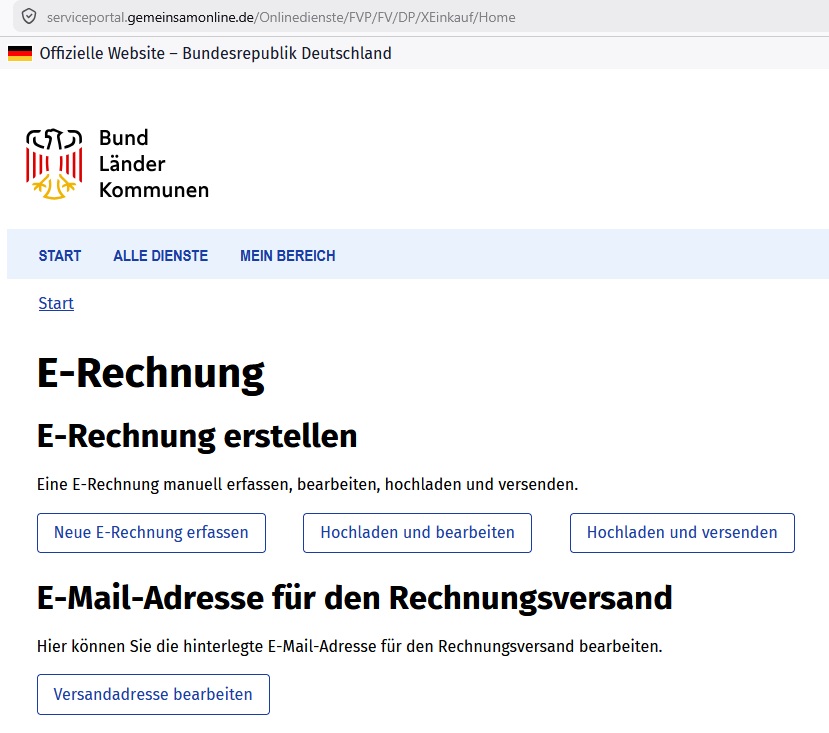 GemeinsamOnline E-Rechnung erstellen