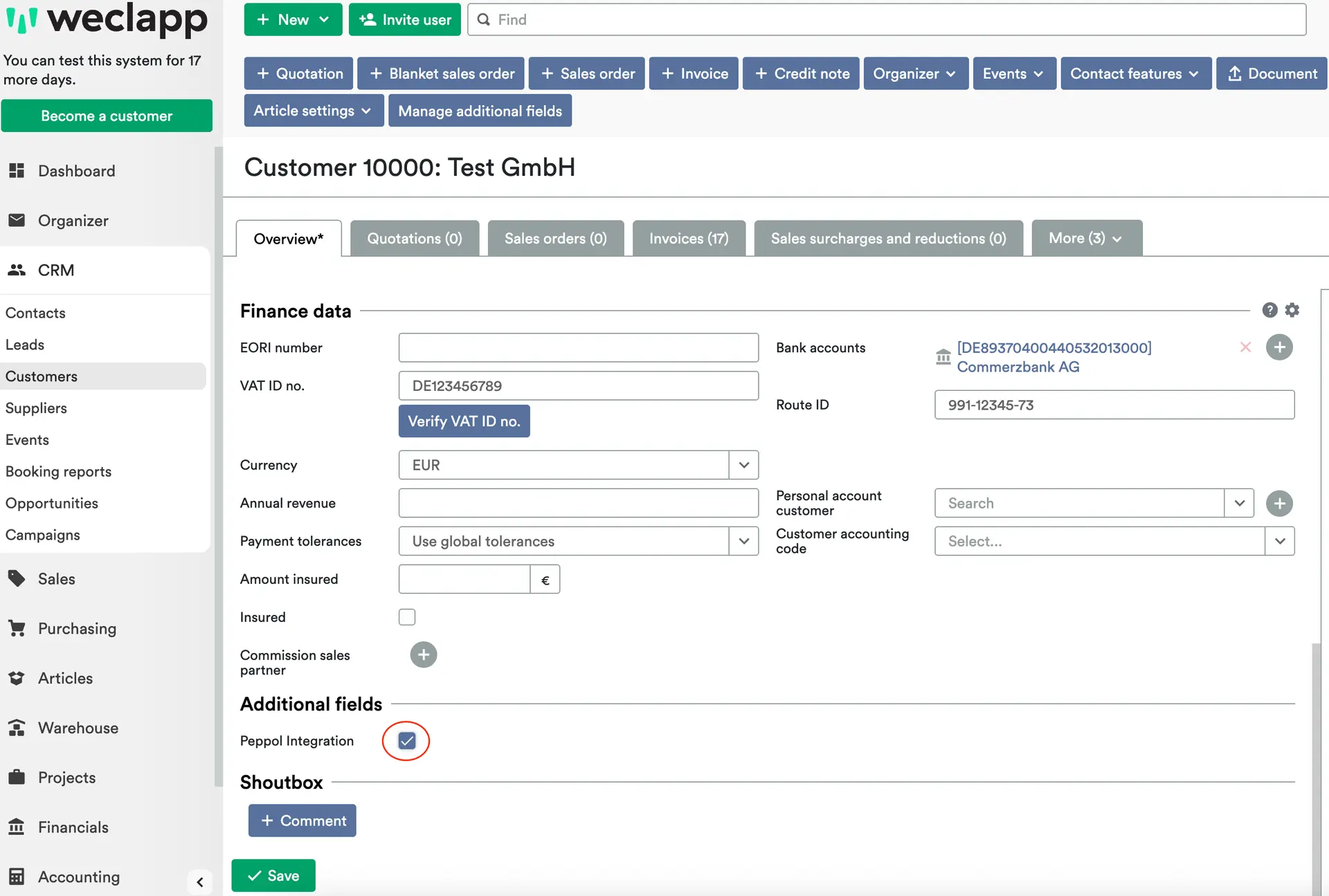 Weclapp Dashboard